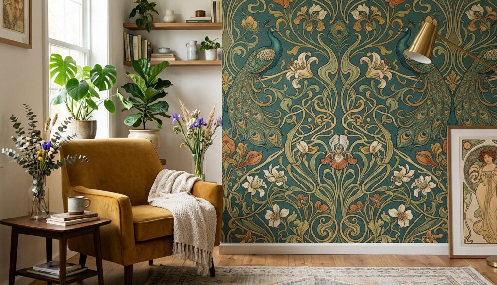 Art Nouveau wallpaper designs