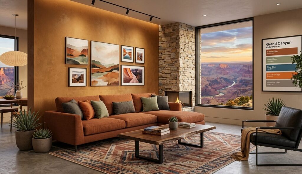 Grand Canyon color palette design inspiration for modern homes