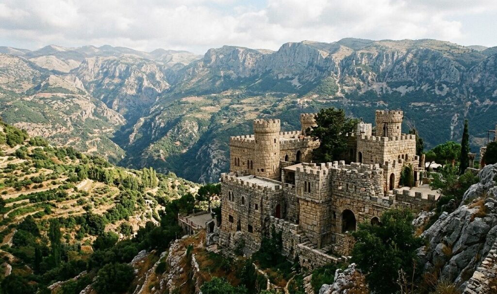 Moussa Castle Handmade Architecture Moussa Castle: Handmade Architecture masterpiece in Lebanon with stone towers and mountain views