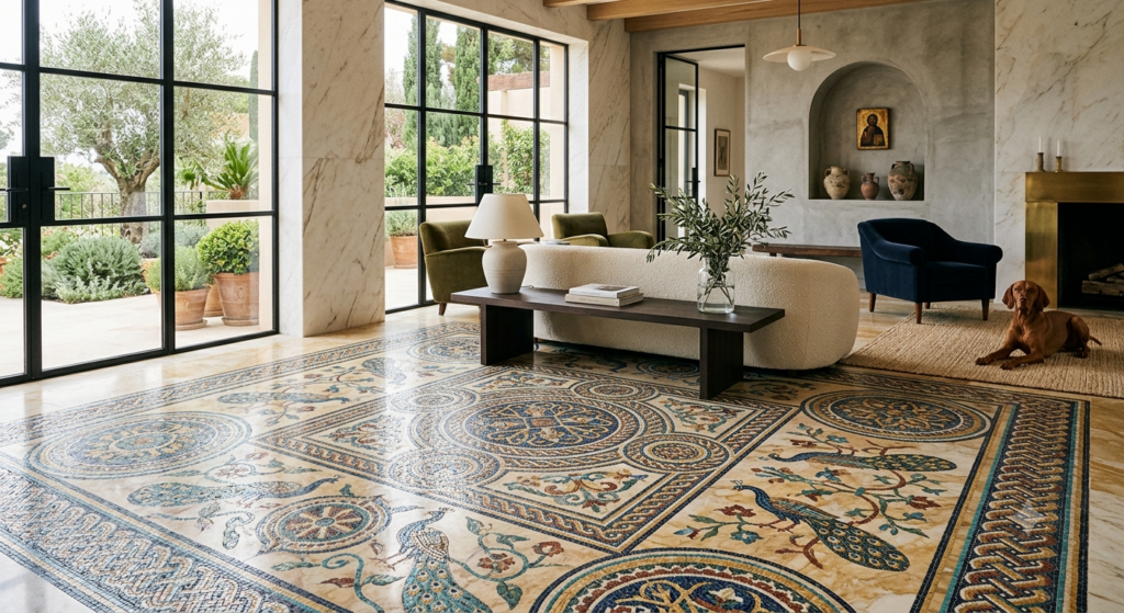 Byzantine floor inlay designs