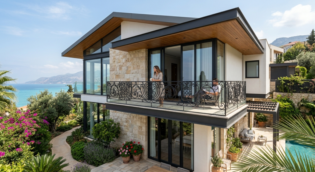 French Mandate wrought iron balconies design inspiration for modern homes