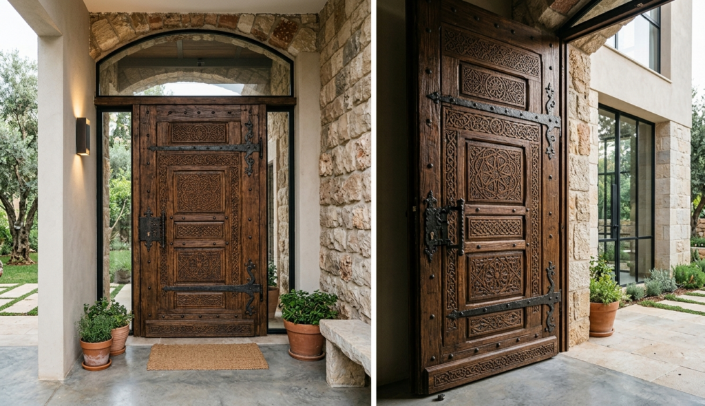 Moussa Castle inspired wooden door replicas design inspiration for modern homes