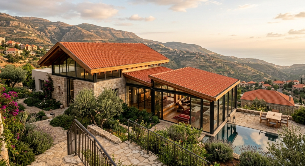 Traditional Lebanese red tiled roof extensions design inspiration for modern homes