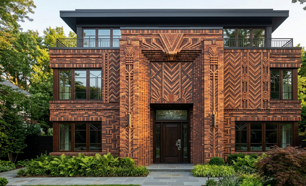 Art Deco brickwork design