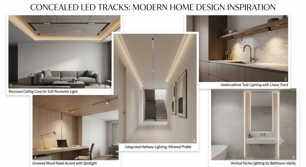 Concealed LED tracks design inspiration for modern homes