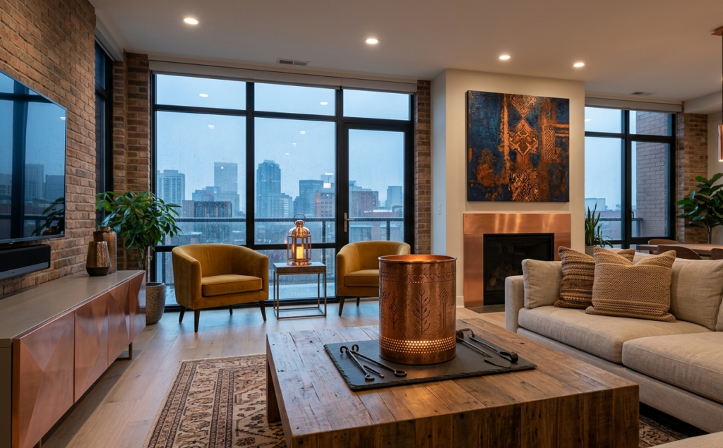 Damascus copper braziers design inspiration for modern homes