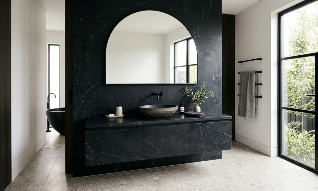 Honed Nero Marquina design inspiration for modern homes