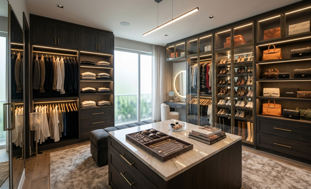 luxury walk in closet design inspiration for modern homes